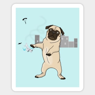 Attack of the Massive Pug!!! Sticker